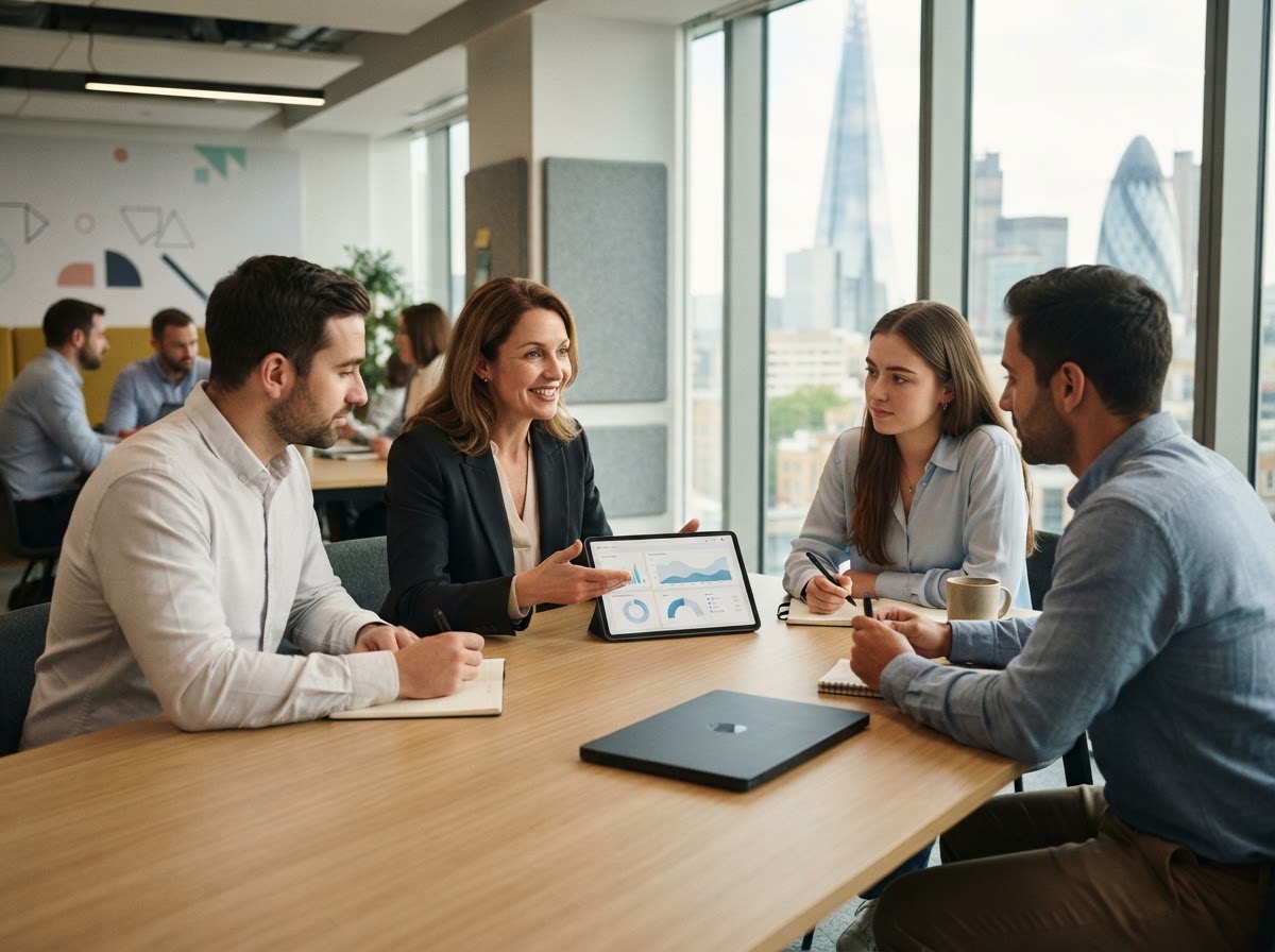 DigiKash team reviewing predictive allocation models for corporate reserves